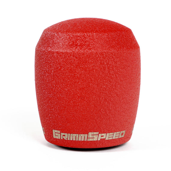 Stubby Shift Knob, Stainless Steel RED [M12x1.25]- Manual Subaru/Ford