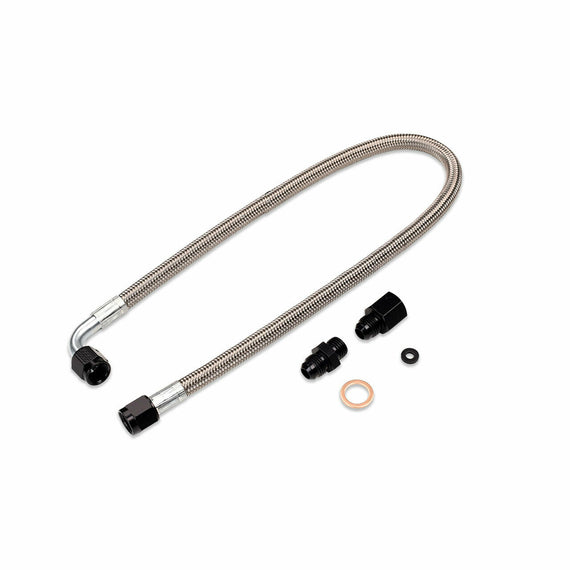 IAG Performance High Pressure Braided Power Steering Line (Rotated Turbo Routing) For 2002-07 WRX, 2004-07 STI